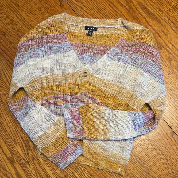 Forever 21 Multicolor V-Neck Sweater - Picture 1 of 2